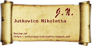 Jutkovics Nikoletta névjegykártya